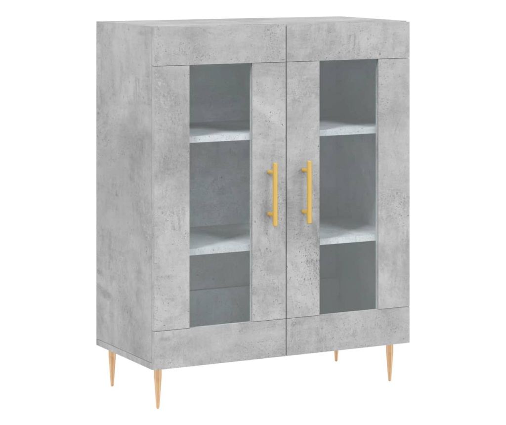Visoka ormar, siva beton, 69,5x34x180, kompozitno drvo - 7