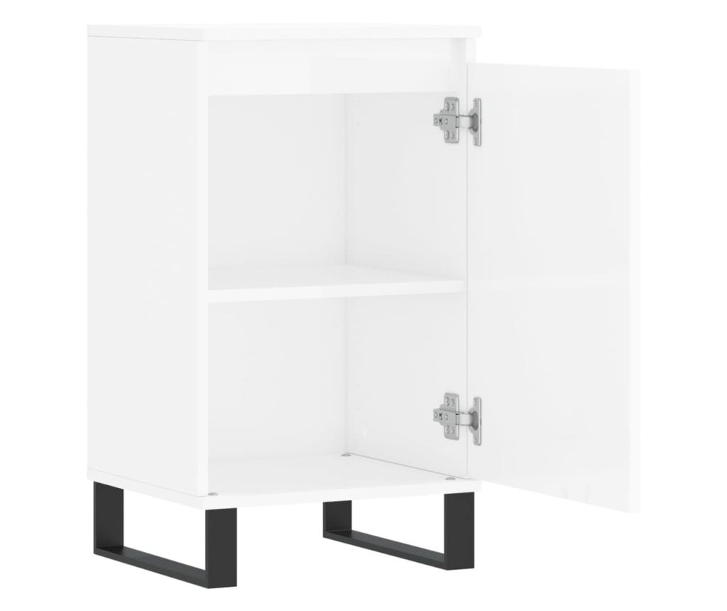 Set ormarića, 2 kom., bijeli visokog sjaja, 40x35x70 cm, obrađeno drvo - 7