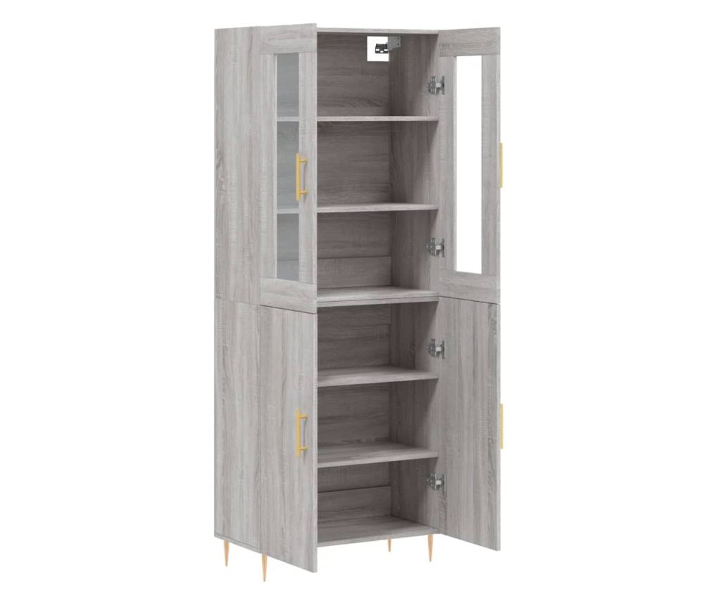 Visoki ormar, sonoma siva, 69,5x34x180 cm, kompozitno drvo - 4