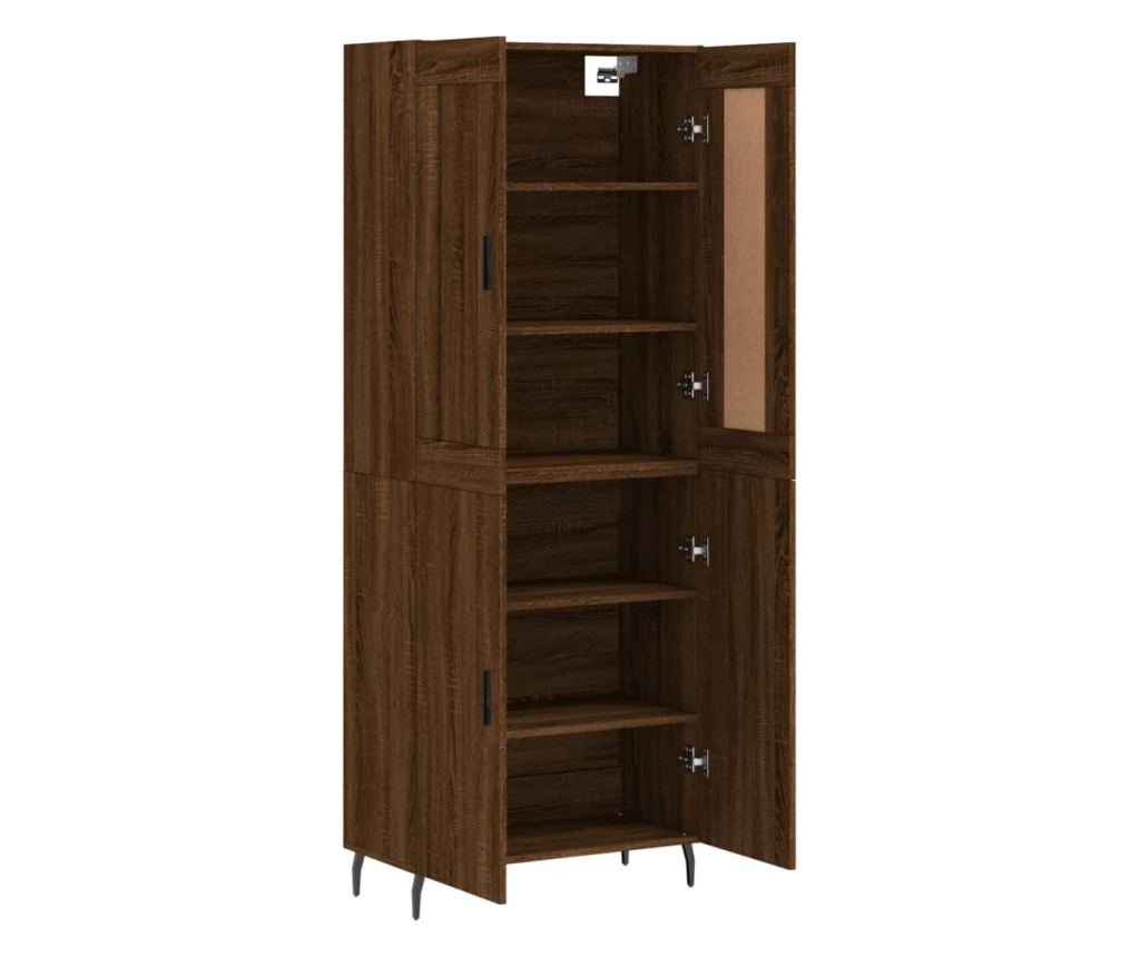 Visoki ormar, smeđi hrast, 69,5x34x180 cm, konstruirano drvo - 4