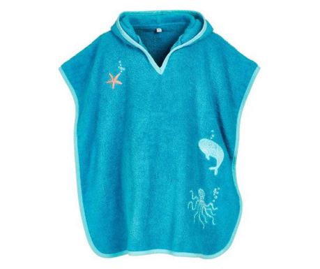 Gyermek poncsó törölköző, Sea Animals, Playshoes, kék, L