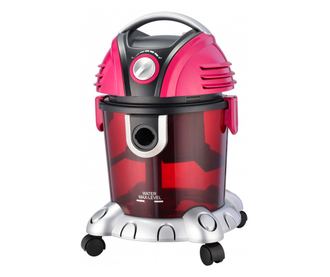 Aspirator Filtru Apa Oliver Voltz OV51001O, 1400W, Accesorii, 15 l, Roz/Negru