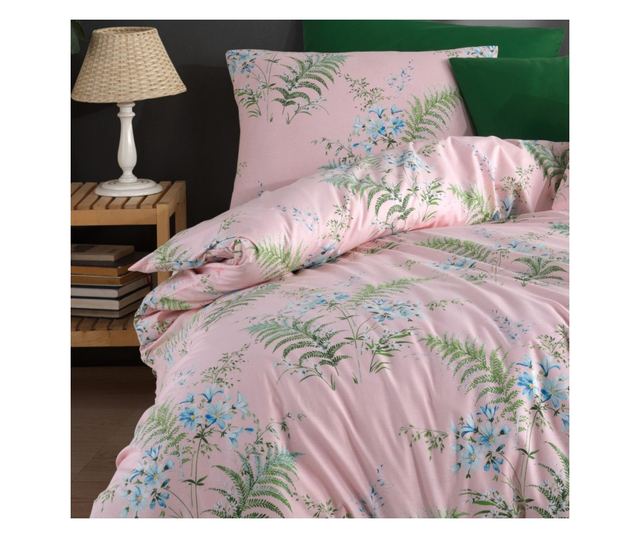 Lenjerie de pat dublu, Majoli Bahar Home Collection, bumbac ranforce, pentru 2 persoane, Venice
