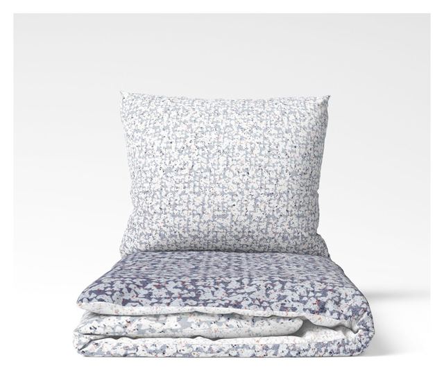Lenjerie de pat dublu, Majoli Bahar Home Collection, bumbac ranforce, pentru 2 persoane, Mimoza Grey