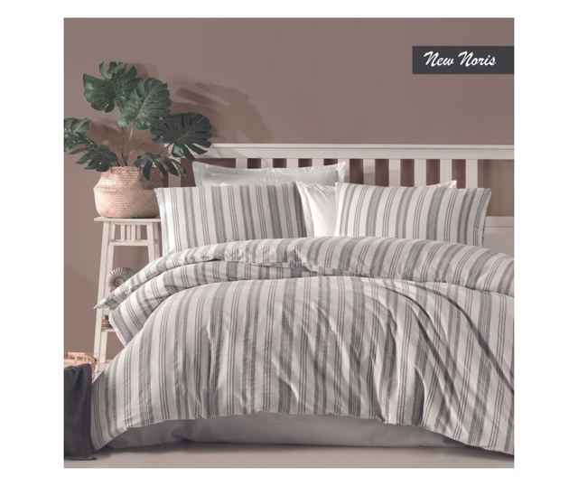 Lenjerie de pat dublu, Majoli Bahar Home Collection, pentru 2 persoane, New Noris