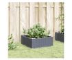szürke PP kerti virágláda cövekekkel 42,5 x 42,5 x 28,5 cm