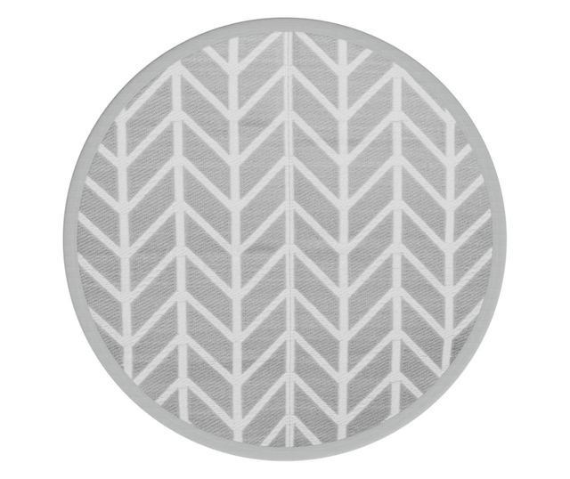 szürke polipropilén kültéri szőnyeg Ø120 cm