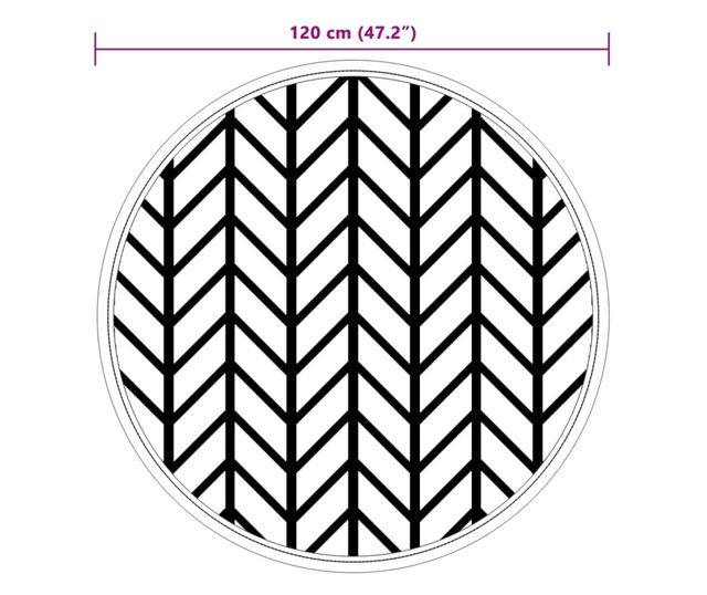 szürke polipropilén kültéri szőnyeg Ø120 cm