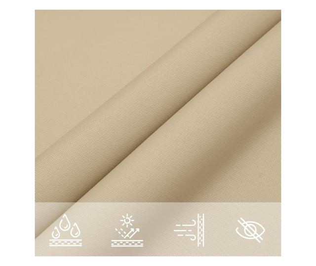 bézs 100% poliészter oxford szövet napvitorla 7 x 5 x 5 m