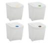 Сортиращи кошове 4 бр. Бели 100 L Полипропилен