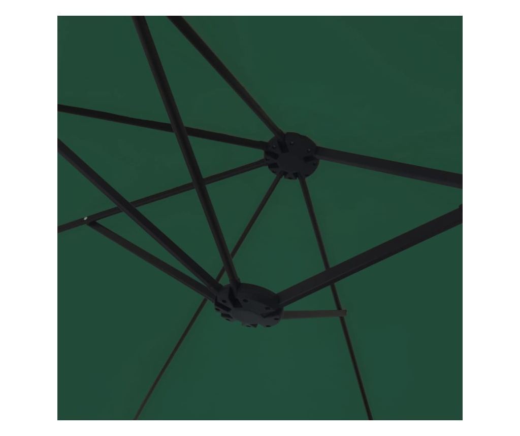 Двоен LED чадър за двор, зелен, 449x245 см - 8