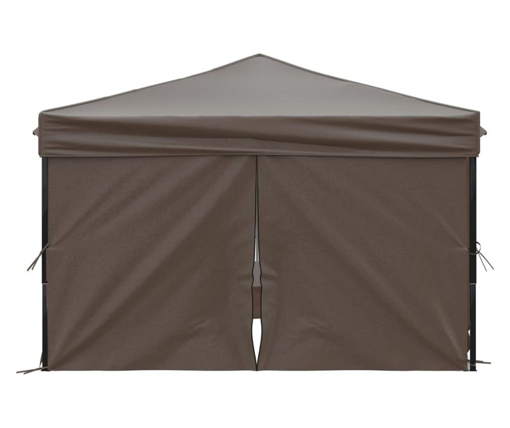 tópszínű összecsukható rendezvénysátor oldalfalakkal 3x3 m - 4