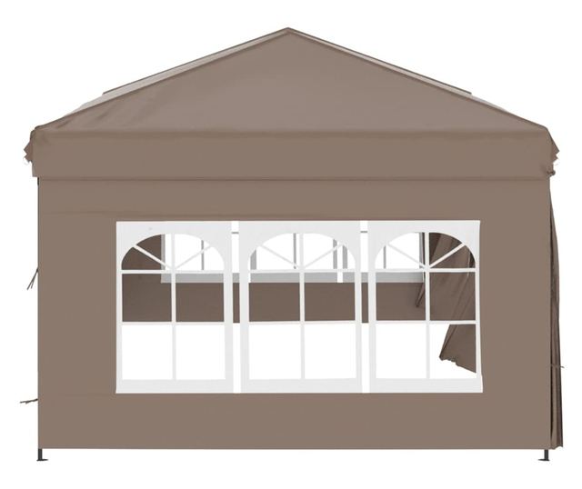 tópszínű összecsukható rendezvénysátor oldalfalakkal 3 x 6 m