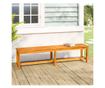 Градинска пейка, 180x35x45 см, масивна акациева дървесина thumbnail 1