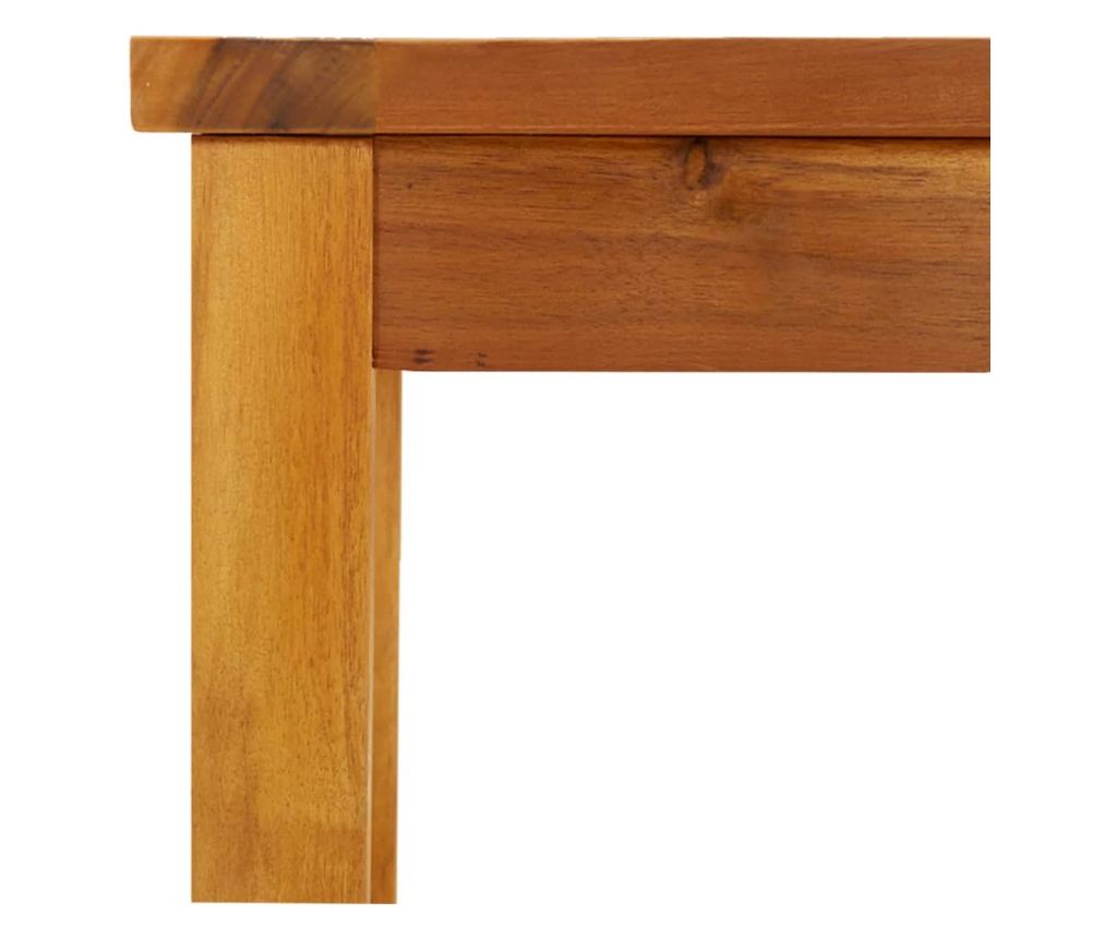 Градинска пейка, 180x35x45 см, масивна акациева дървесина - 6