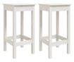 Barski stoli, 2 kosa, bela, 40x40x78 cm, masivni borov les