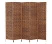 5-панелен преграда за стая кафяв 205x180 см водна хиацинт thumbnail 3