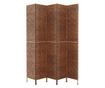 5-панелен преграда за стая кафяв 205x180 см водна хиацинт thumbnail 4
