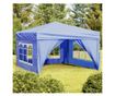 kék összecsukható rendezvénysátor oldalfalakkal 3x3 m thumbnail 1