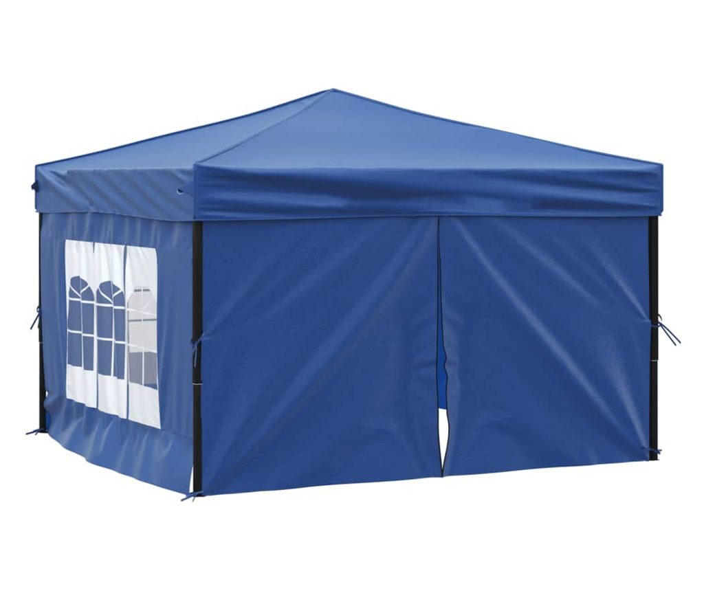 kék összecsukható rendezvénysátor oldalfalakkal 3x3 m - 2