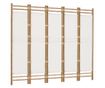Сгъваема преграда за стая 200 см бамбук и плат thumbnail 3