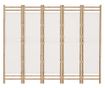 Сгъваема преграда за стая 200 см бамбук и плат thumbnail 4