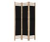 3-панелен сгъваем разделител за стая 120 см бамбук и плат thumbnail 2