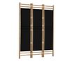 3-панелен сгъваем разделител за стая 120 см бамбук и плат thumbnail 3
