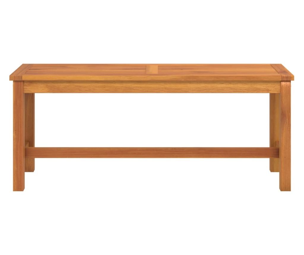Градинска пейка, 110x35x45 см, масивна дървесина акация - 3