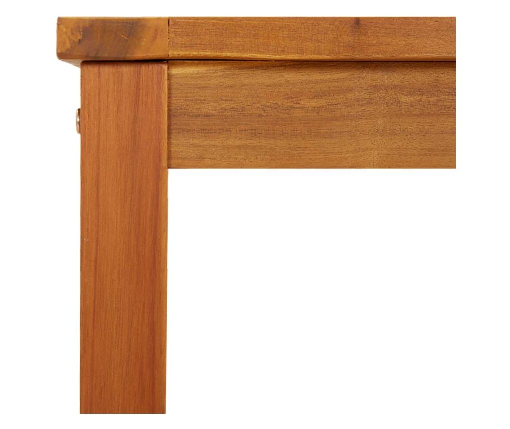 Градинска пейка, 110x35x45 см, масивна дървесина акация - 6