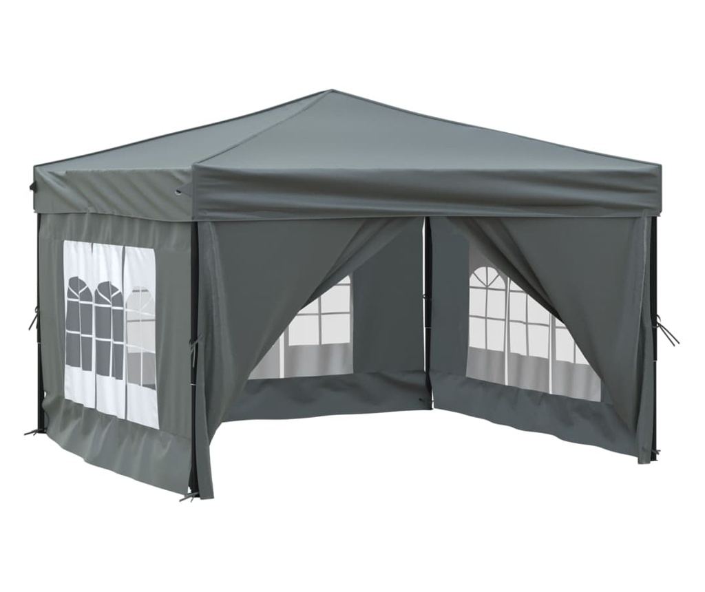 antracit összecsukható partisátor oldalfalakkal 3x3 m - 3