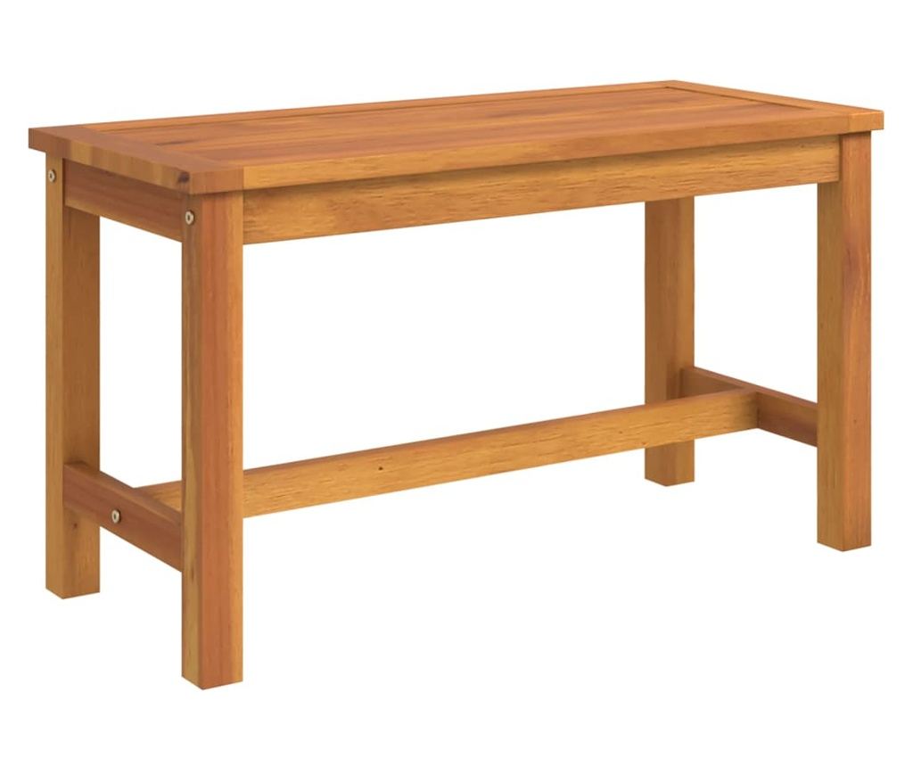 Градинска пейка 80x35x45 см, масивна дървесина акация - 2