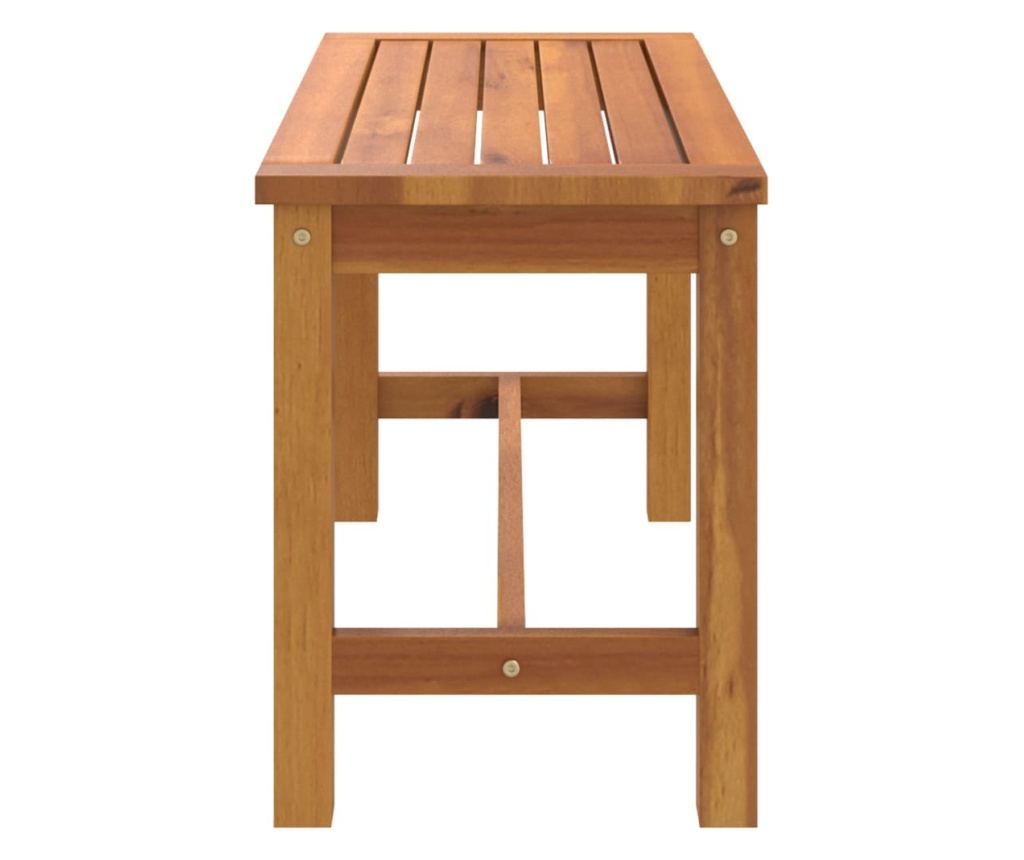 Градинска пейка 80x35x45 см, масивна дървесина акация - 4
