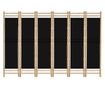 Сгъваем разделител за стая с 6 пана 240 см бамбук и плат