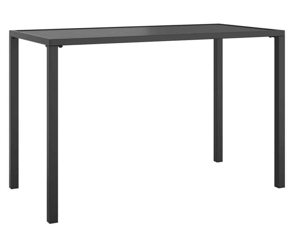 Комплект градински мебели за хранене, 2 части, антрацит, стомана - 6