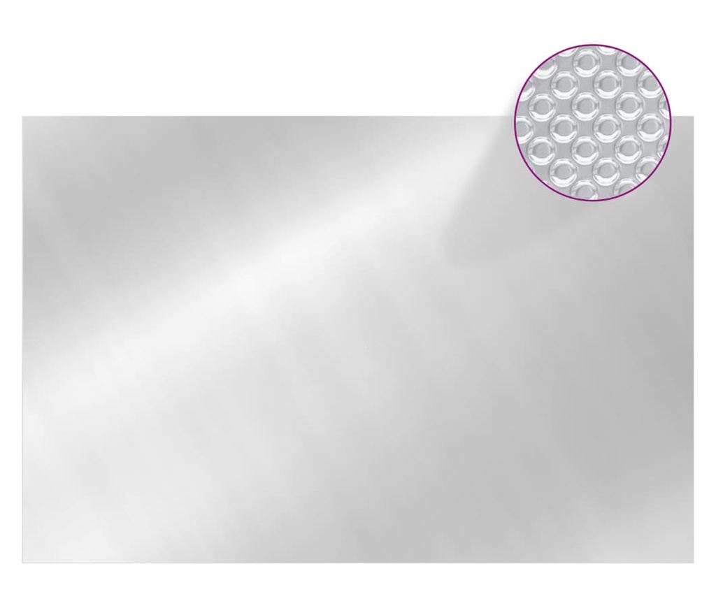 ezüstszínű négyszögletes PE medencetakaró 600 x 400 cm - 3