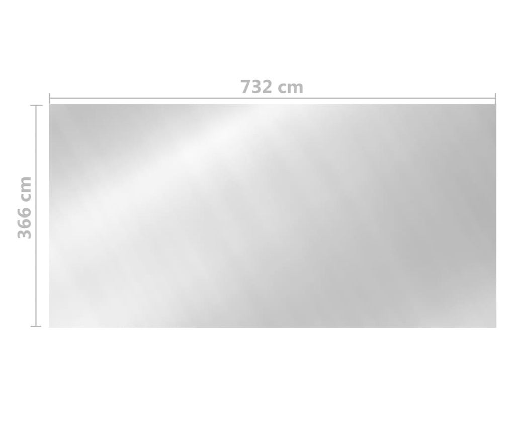 ezüst polietilén medencetakaró 732 x 366 cm - 5