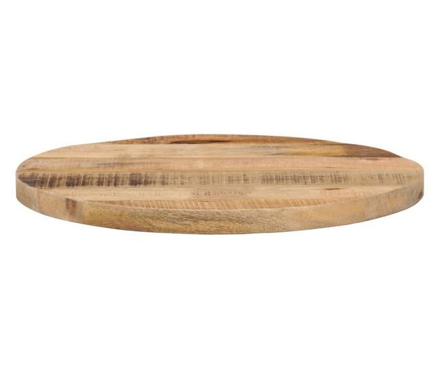 tömör nyers mangófa kerek asztallap Ø40 x 2,5 cm