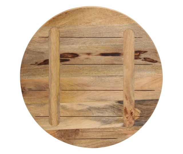 tömör nyers mangófa kerek asztallap Ø50 x 1,5 cm