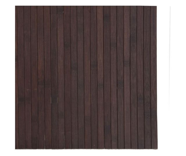 négyszögletű sötétbarna bambusz szőnyeg 80 x 100 cm