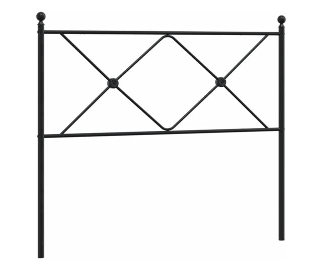 fekete fém fejtámla 107 cm