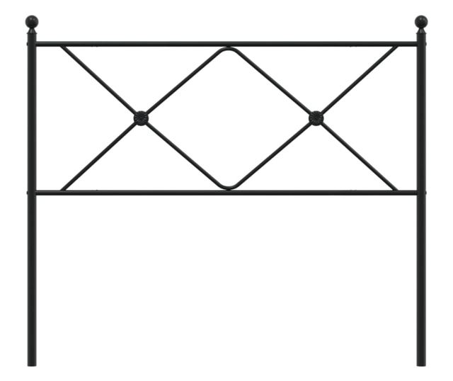 fekete fém fejtámla 107 cm