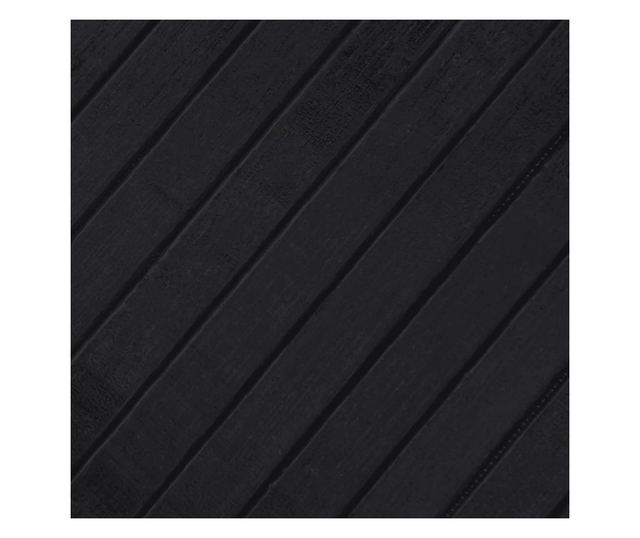 négyszögletű fekete bambusz szőnyeg 80 x 400 cm