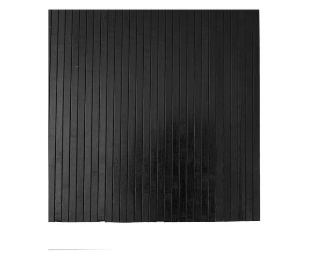 négyszögletű fekete bambusz szőnyeg 80 x 500 cm