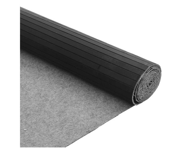 négyszögletű szürke bambusz szőnyeg 80 x 300 cm