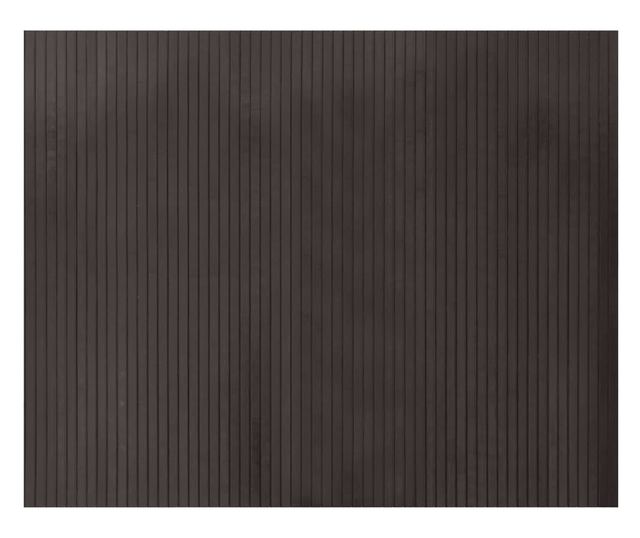 négyszögletű sötétbarna bambusz szőnyeg 80 x 100 cm