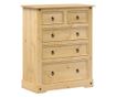 Corona tömör fenyőfa komód 92x48x114 cm