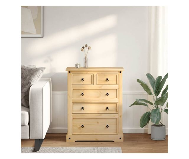 Corona tömör fenyőfa komód 92x48x114 cm