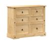 Corona tömör fenyőfa komód 110x43x91 cm