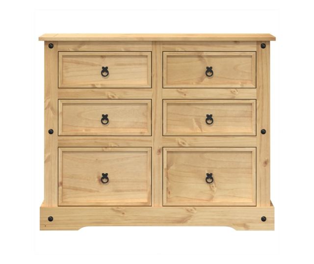 Corona tömör fenyőfa komód 110x43x91 cm